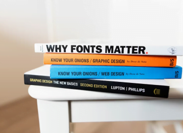 Text books from the Certificate III in Design Fundamentals at the Australian Pacific College