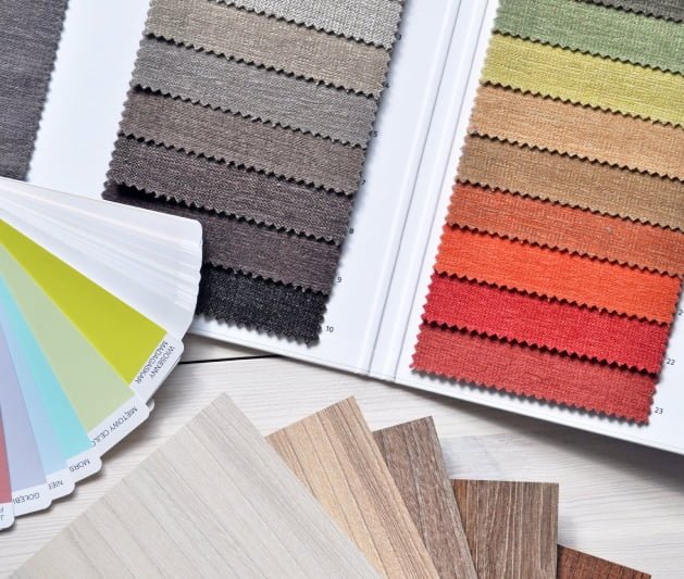 Diploma of Interior Design colour swatches from the Australian Pacific College