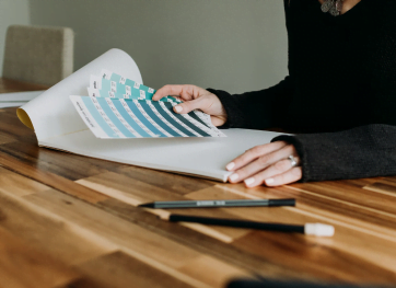 Diploma of Interior Design colour swatches from the Australian Pacific College