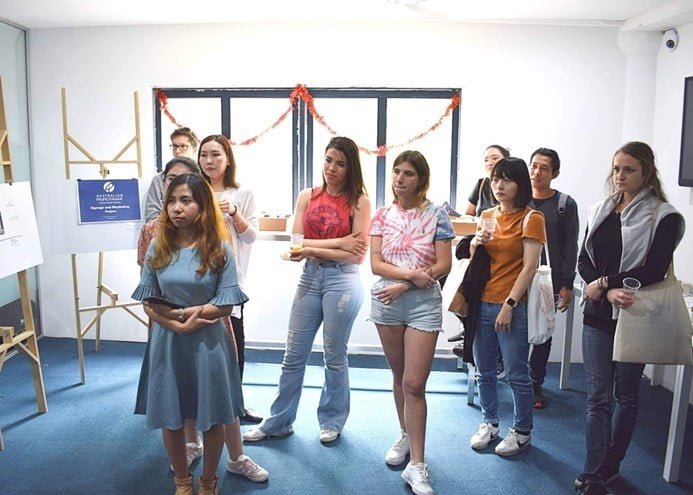 Students at the opening of the first purpose-built design centre at Australian Pacific College, Hickson Rd Campus Sydney