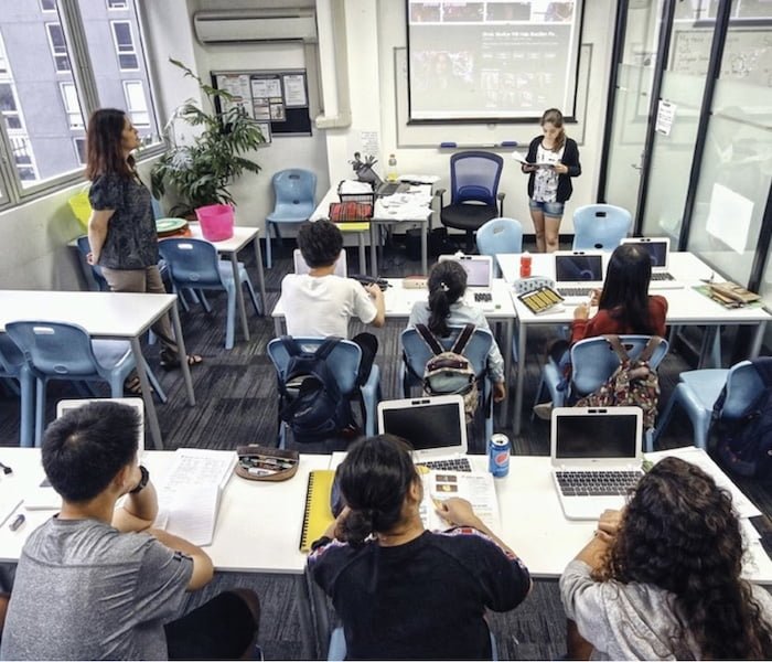 Children learning through the Junior English Program at English Unlimited College in Australia