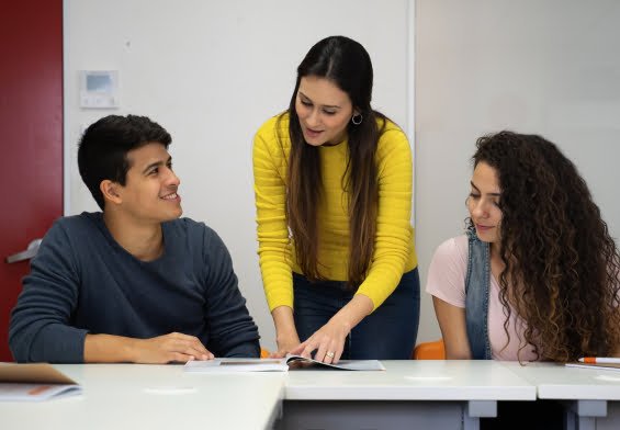 Australian Pacific College and English Unlimited students working in a classroom