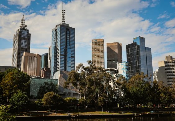 A location shot near the Australian Pacific College, Lonsdale Street Campus in Melbourne