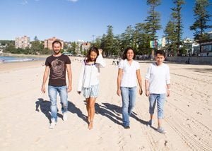 Students from the Australian Pacific College Bondi Junction, Manly Campus in Sydney