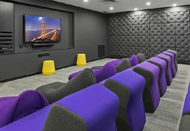 Cinema room at Iglu student accommodation for Australian Pacific College and English Unlimited