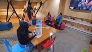 The student lounge at the Brisbane campus of Australian Pacific College & English Unlimited.