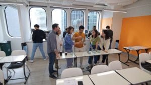 Students undertaking a Barista course in Melbourne at the Australian Pacific College