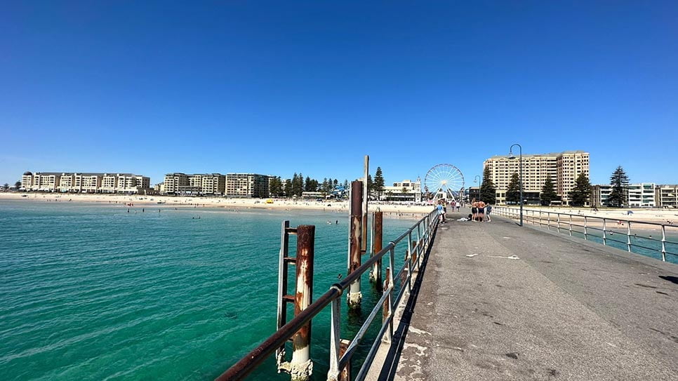 Adelaide Pier in Glenelg is located 20 minutes from Australian Pacific College